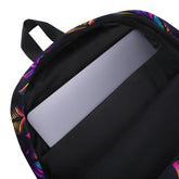 Backpack, Colorful neon psychadelic cool fun edm rave fashion festival style print tote back pack The Aurora Touch