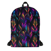 Backpack, Colorful neon psychadelic cool fun edm rave fashion festival style print tote back pack The Aurora Touch