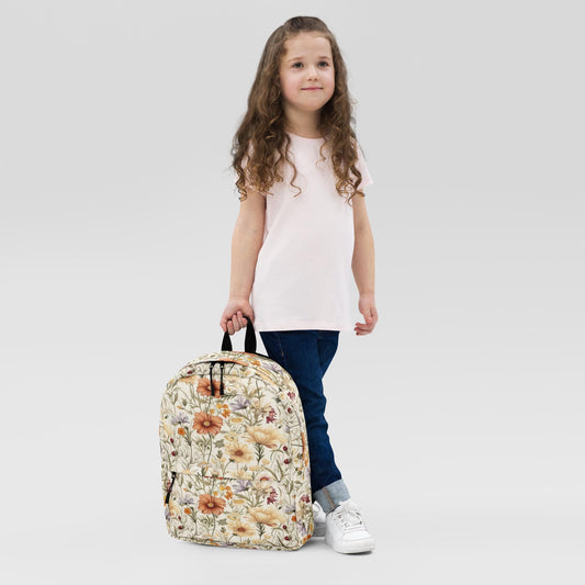 Mochila, bolsa de viaje con diseño floral para primavera, verano y otoño, ideal para la vuelta al cole, para ordenador portátil, iPad y libros.