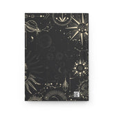 Hardcover Journal Matte, Celestial everyday positive tarot meditation personal stylish customized sturdy writing notebook pad The Aurora Touch