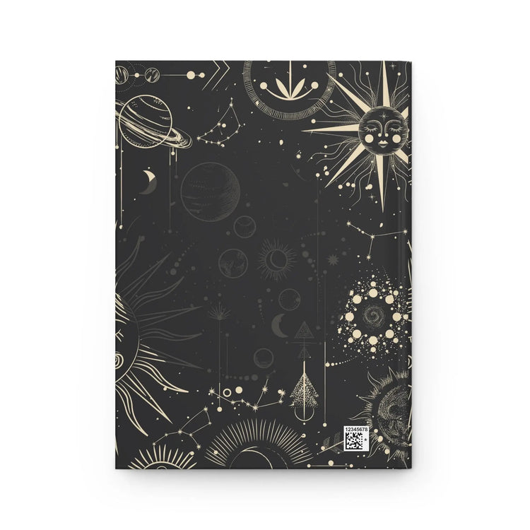Hardcover Journal Matte, Celestial everyday positive tarot meditation personal stylish customized sturdy writing notebook pad The Aurora Touch