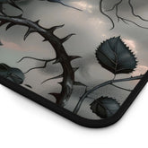 Desk Mat, Bats and Roses cool gothic style red rose black thorn design dorm work office home keypad mouse desk pad great for student