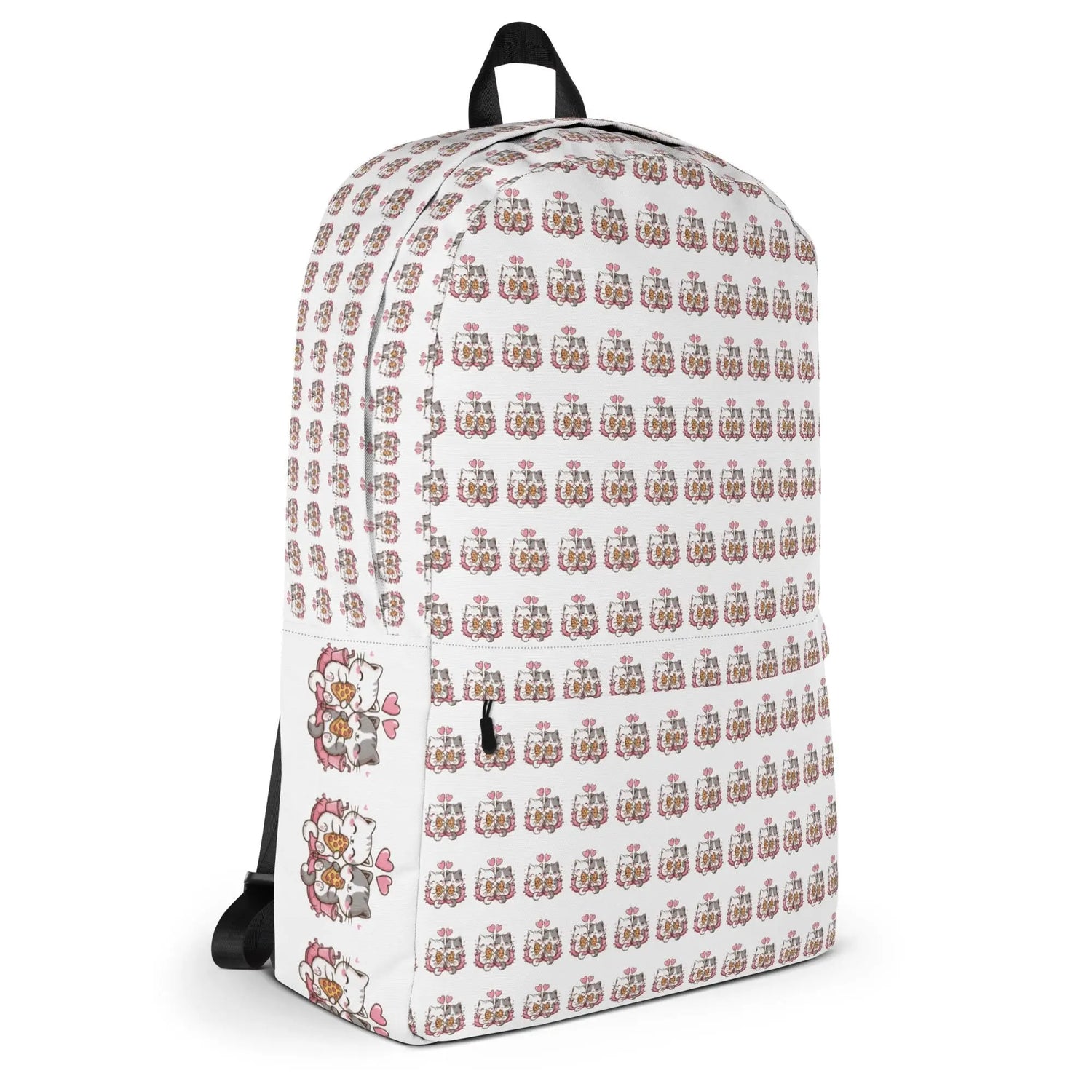 Backpack, Kitty cat love AOP design computer laptop cell phone book everyday school work travel bag