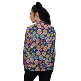 Unisex Bomber Jacket, Stylish crochet classy casual dressy elegant feel pair with jeans skirt or over dress hoodie or anything simple coat