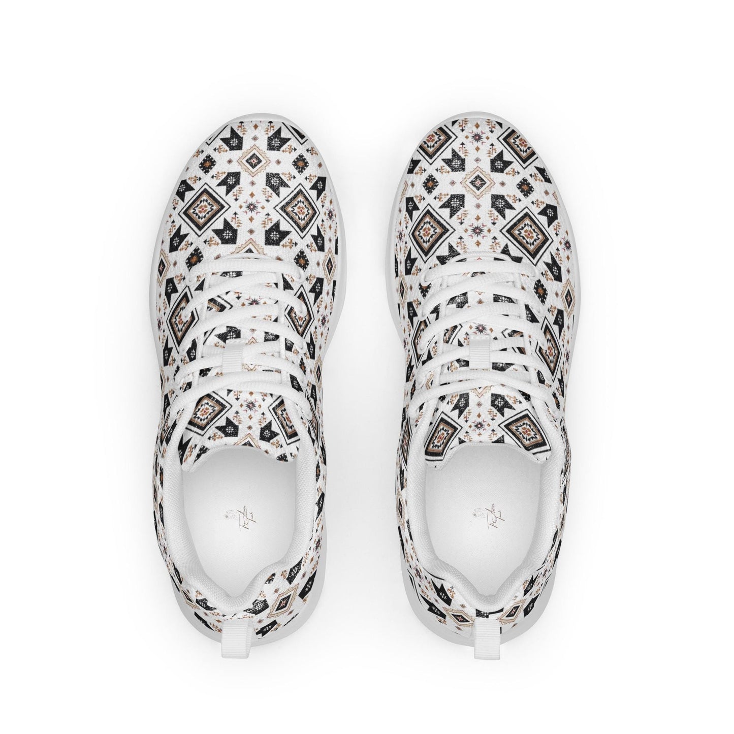 Women’s athletic shoes, Tribal all over print pattern design casual sport school work walking comfy soft lace up stylish tennis shoe