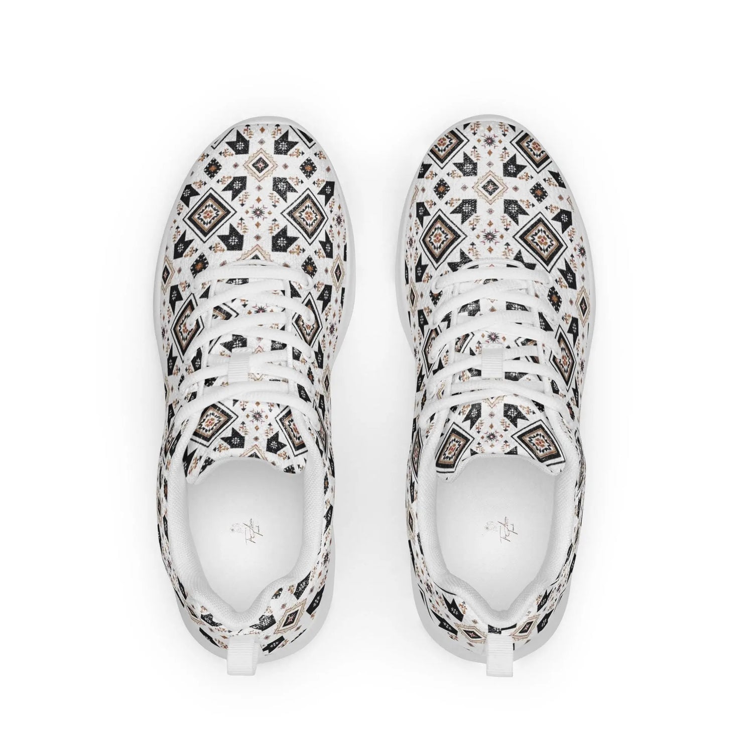 Women’s athletic shoes, Tribal all over print pattern design casual sport school work walking comfy soft lace up stylish tennis shoe