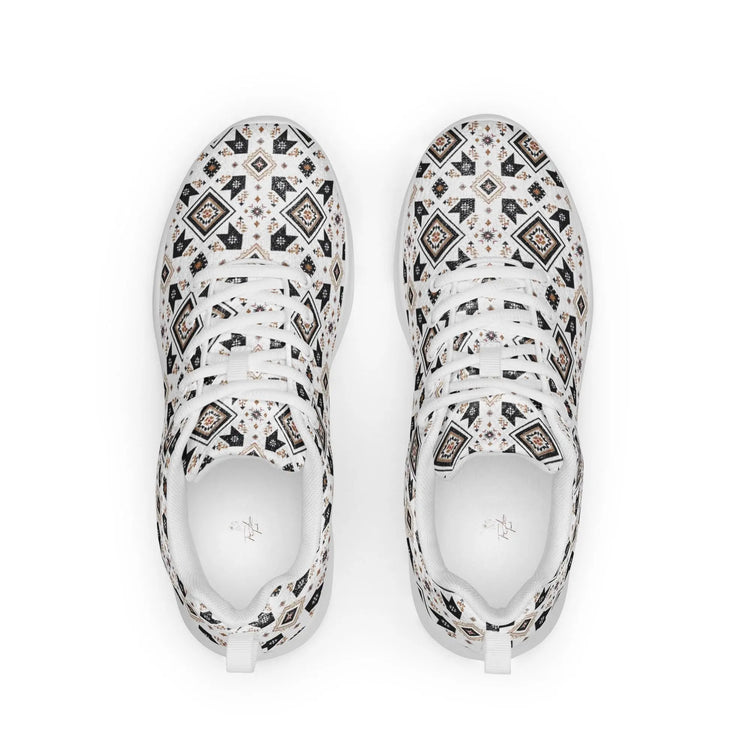 Women’s athletic shoes, Tribal all over print pattern design casual sport school work walking comfy soft lace up stylish tennis shoe