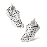 Women’s athletic shoes, Tribal all over print pattern design casual sport school work walking comfy soft lace up stylish tennis shoe