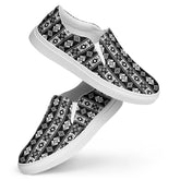 Men’s slip-on canvas shoes, Tribal design men casual jean everyday wear stylish clean comfortable walking work shopping soft male shoe
