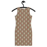 Bodycon dress, Sugar skull floral print all over design body fitted cute dinner night blazer sleeveless sexy stylish female above knee dress