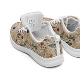 Women’s athletic shoes, Floral crotchet 3D pattern all over print walking everyday casual sports tennis school work shoe