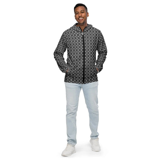 Men’s windbreaker, Male all over Native pattern print design stylish casual classy winter summer fall water resistant  light fabric jacket