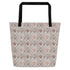 All-Over Print Large Tote Bag, Minimilist simple floral print book laptop ipad back to school all purpose carry daily travel casual bag The Aurora Touch