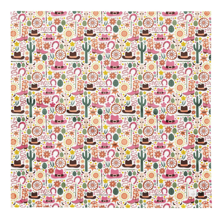 All-over print bandana, Cowboy country theme pattern stylish doggie lightweight pet scarf for lovable pet family member The Aurora Touch