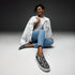 Women’s slip-on canvas shoes, Tribal pattern print fashion school work play casaul everyday style jean skirt shorts skater shoe