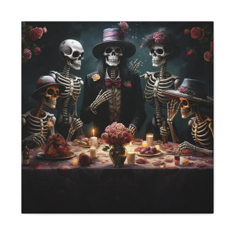 Canvas Gallery Wraps, Halloween day of the dead vibrant traditional portrait hallway lounge room home  decor cool unique wall art The Aurora Touch