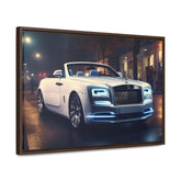 Gallery Canvas Wraps, Horizontal Frame, White Rolls Royce, Fancy Art Piece, Office Wall Art, Hallway Wall Art, Gift For Boss, Gift for Dad The Aurora Touch
