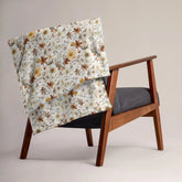 Throw Blanket, Fall Thanksgiving floral pattern all over print design soft lazy couch pretty warm cozy TV couch bed chair decorative throw