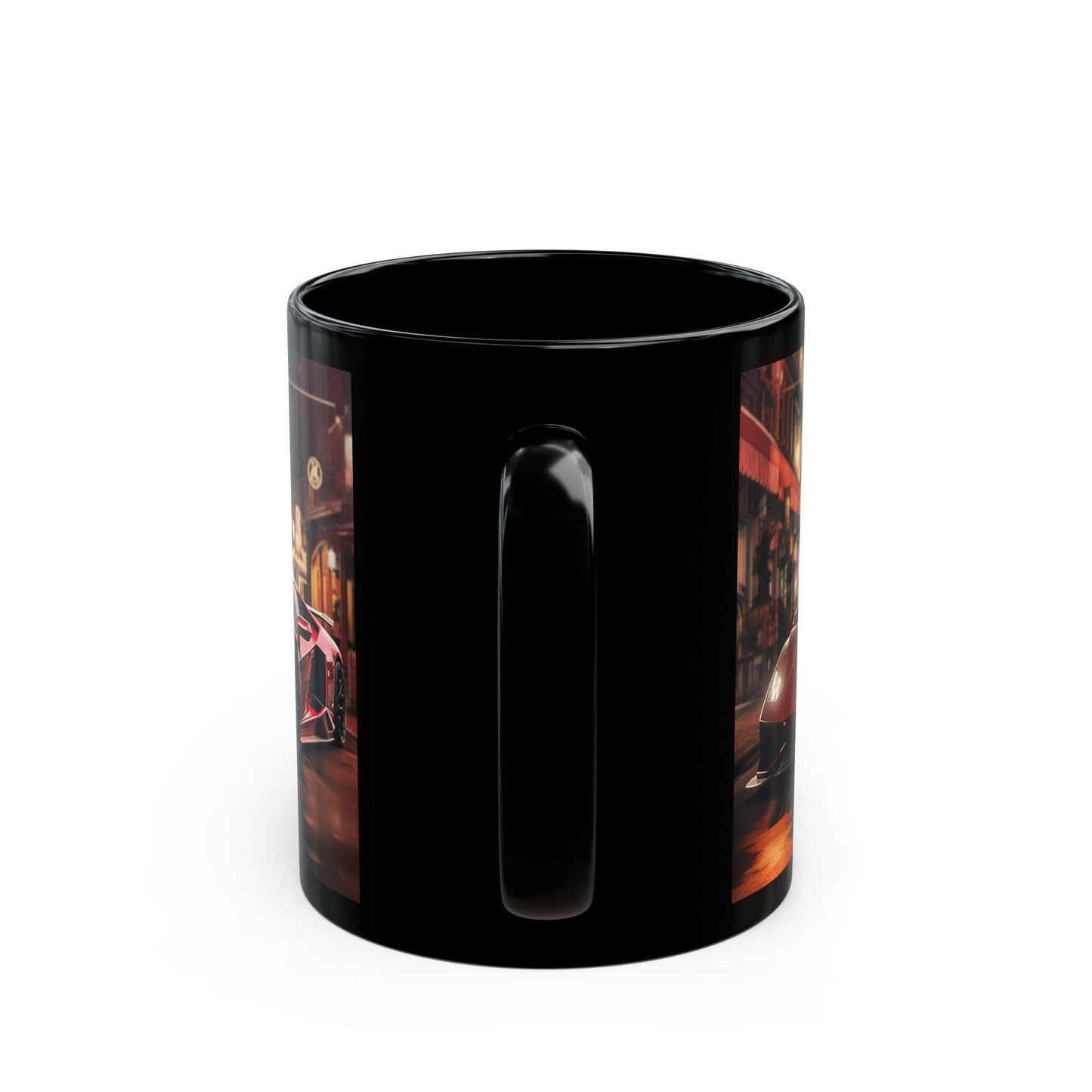 Black Mug, Red Lamborghini, Sexy Mug, Gift for Dad, Gift for Son, Hot Coffee Mug, Hot Tea Mug, Office Boss Gift, Holiday Sale, Father's Day