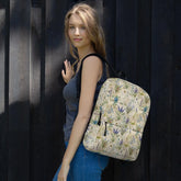 Backpack, Lavender Floral Pretty Pattern Design great for all age school individuals with Fashion Style The Aurora Touch