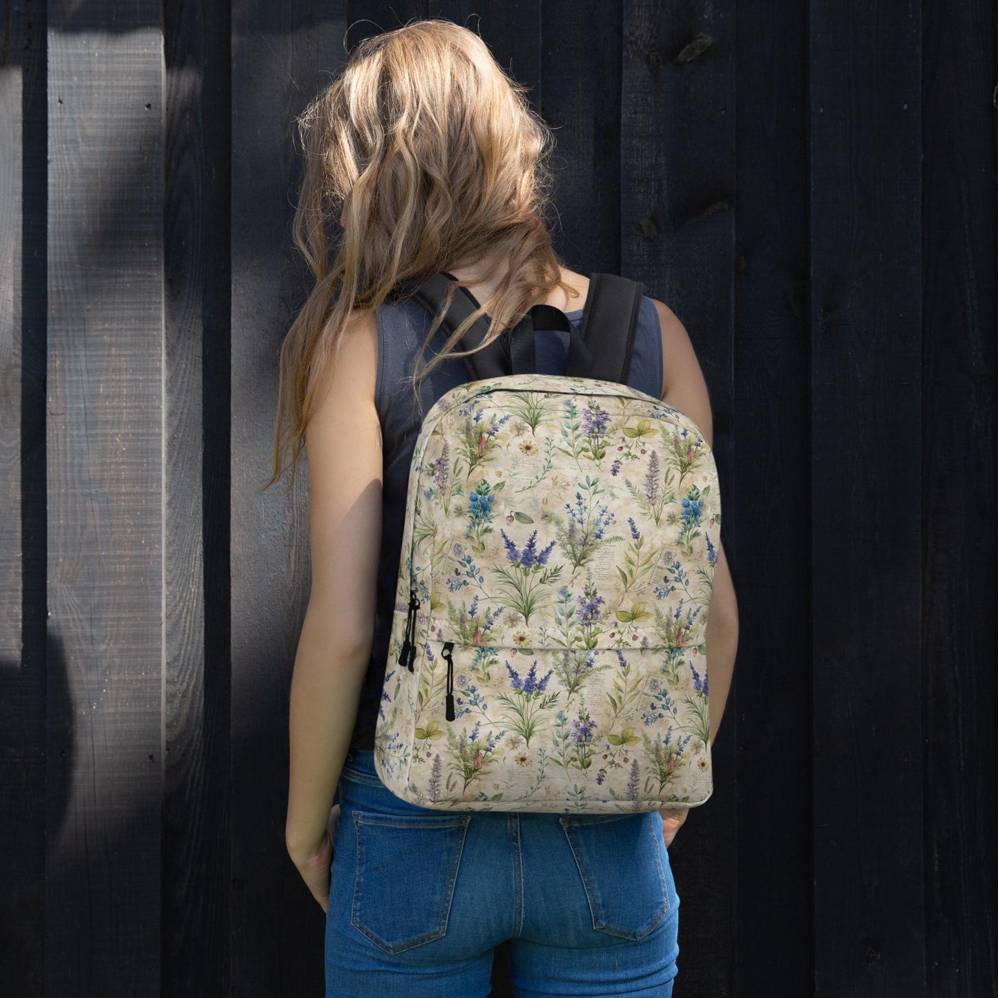 Backpack, Lavender Floral Pretty Pattern Design great for all age school individuals with Fashion Style