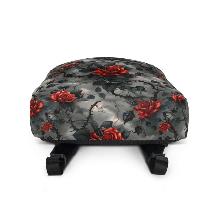 Backpack, Gothic red rose black thorn dark color stylish back pack carrying case The Aurora Touch