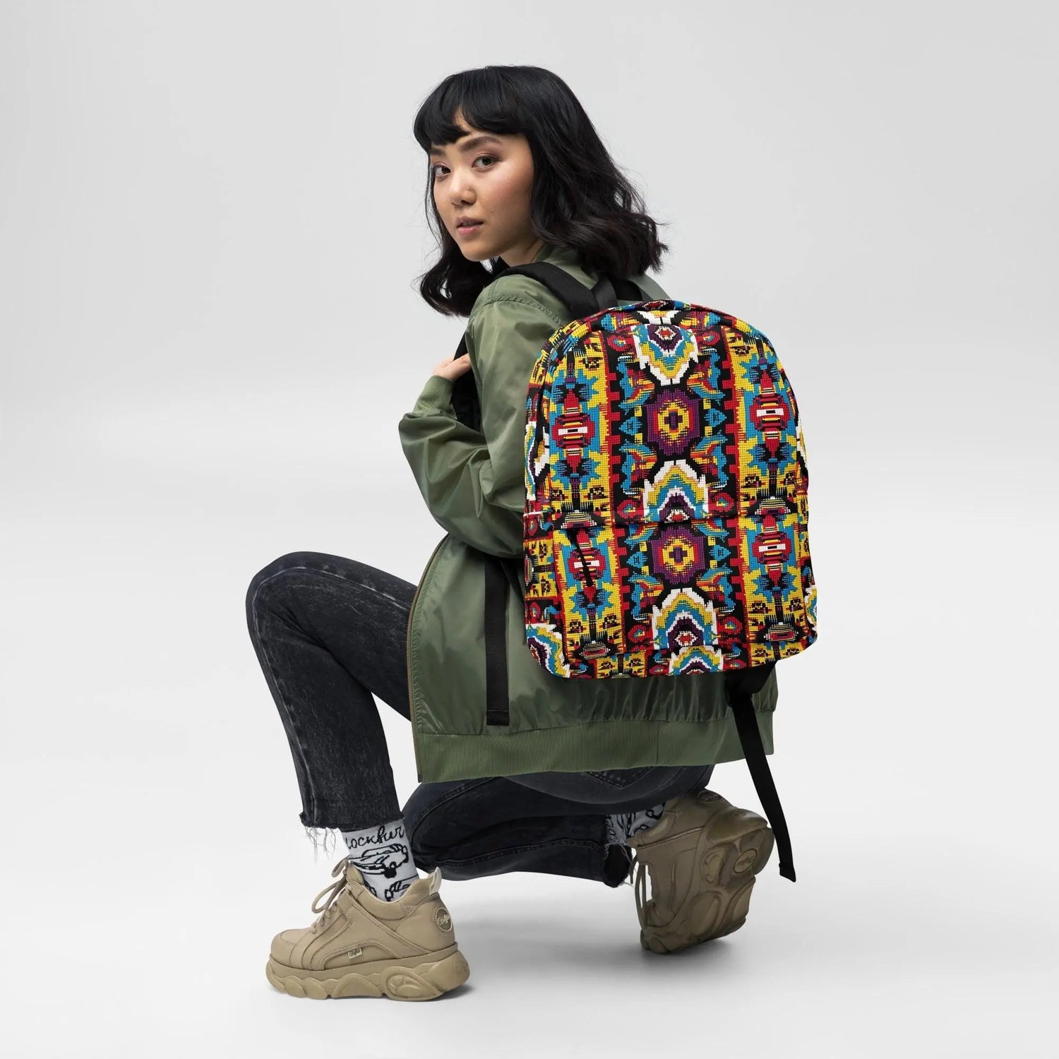Colorful Western Design Backpack, Great For All School Age Groups and Casual Wear, Travel Bag The Aurora Touch