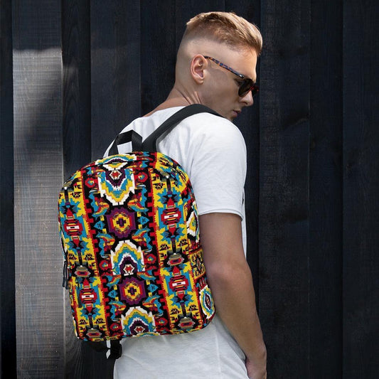 Mochila colorida con diseño occidental, ideal para todos los grupos de edad escolar y ropa informal, bolsa de viaje.