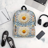 All Ages Backpack, Large colorful bright daisy flower picturesque portrait designed back to school laptop computer book roomy bag back pack The Aurora Touch