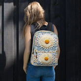 All Ages Backpack, Large colorful bright daisy flower picturesque portrait designed back to school laptop computer book roomy bag back pack The Aurora Touch