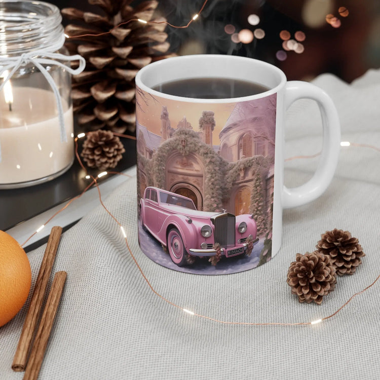 Ceramic Mug 11oz, Classic pink luxury luscious theme kitchen dress up decor cup great gift for executive poweful inspirational boss The Aurora Touch