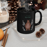 11oz Black Mug, Best papa bear office home everyday casual novelty great for dad fathers day xmas holiday thoughtful gift beverage mug The Aurora Touch