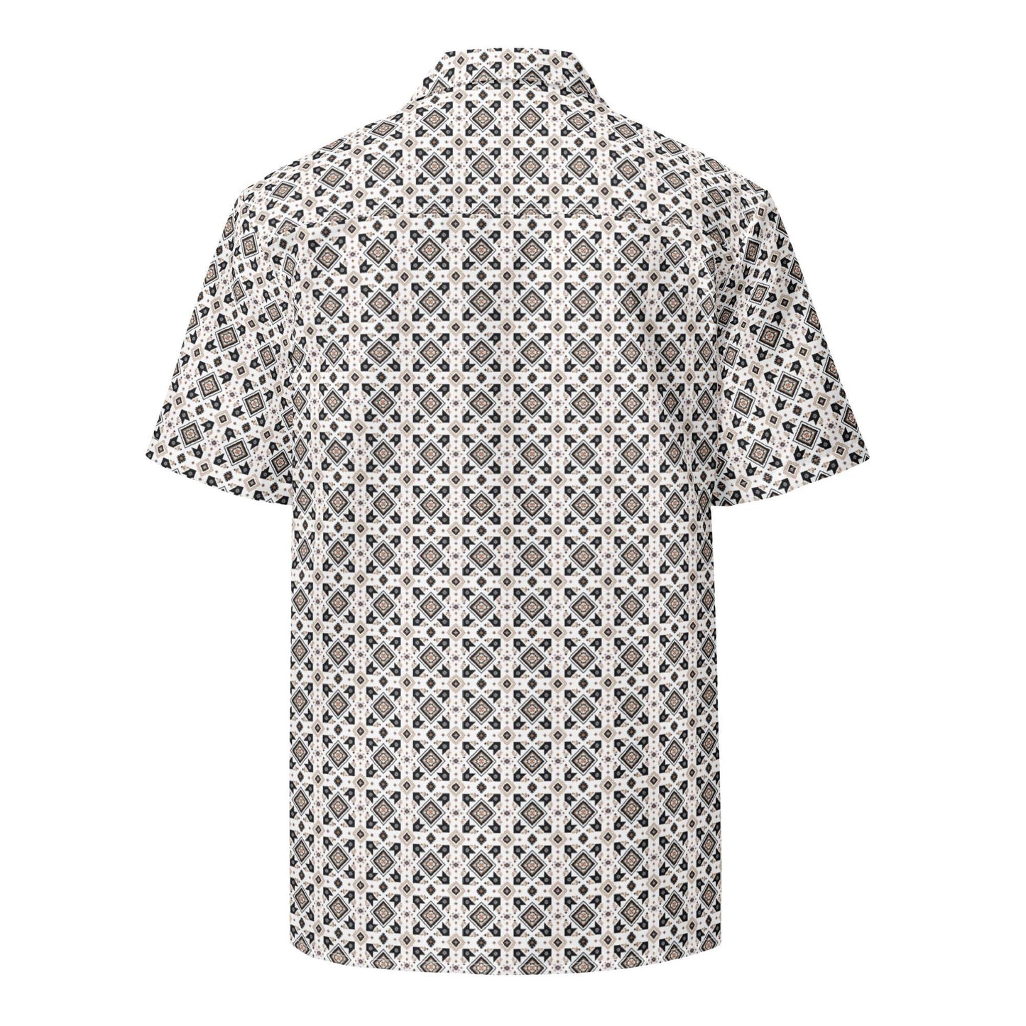 Unisex button shirt, Casual all over simple native print style everyday comfort design fashion clothing cotour comfort light wear for him