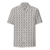 Unisex button shirt, Casual all over simple native print style everyday comfort design fashion clothing cotour comfort light wear for him