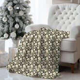 Throw Blanket, Floral all over print pattern soft velveteen relax couch bed travel stylish eye catching decorative chair gift throw. The Aurora Touch
