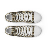 Women’s gothic Halloween Fall fashion style pattern print casual school work youthful trendy high top canvas shoes