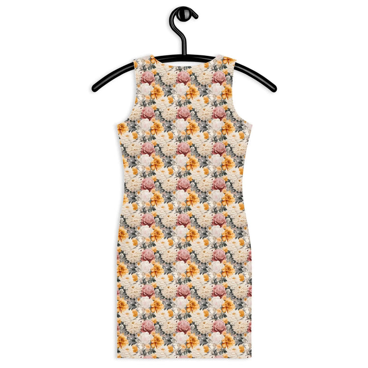 Floral all over print pattern art design casual dinner date party wear blazer fashion bodycon dress The Aurora Touch