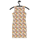 Floral all over print pattern art design casual dinner date party wear blazer fashion bodycon dress