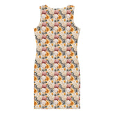 Floral all over print pattern art design casual dinner date party wear blazer fashion bodycon dress
