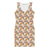 Floral all over print pattern art design casual dinner date party wear blazer fashion bodycon dress The Aurora Touch