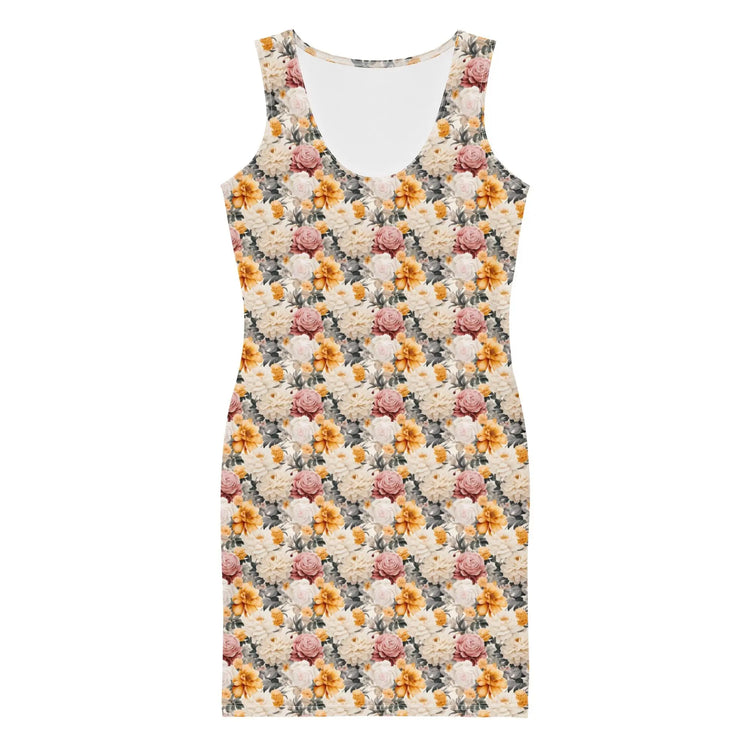 Floral all over print pattern art design casual dinner date party wear blazer fashion bodycon dress The Aurora Touch