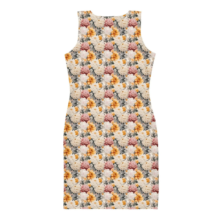Floral all over print pattern art design casual dinner date party wear blazer fashion bodycon dress