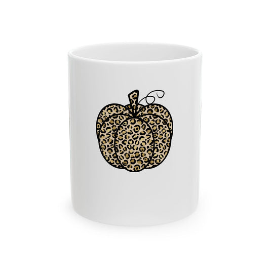 Ceramic Mug 11oz, Pumpkin mug, Halloween mug, white cofee mug, cozy coffe mug, novelty coffee mug, pumpkin mug