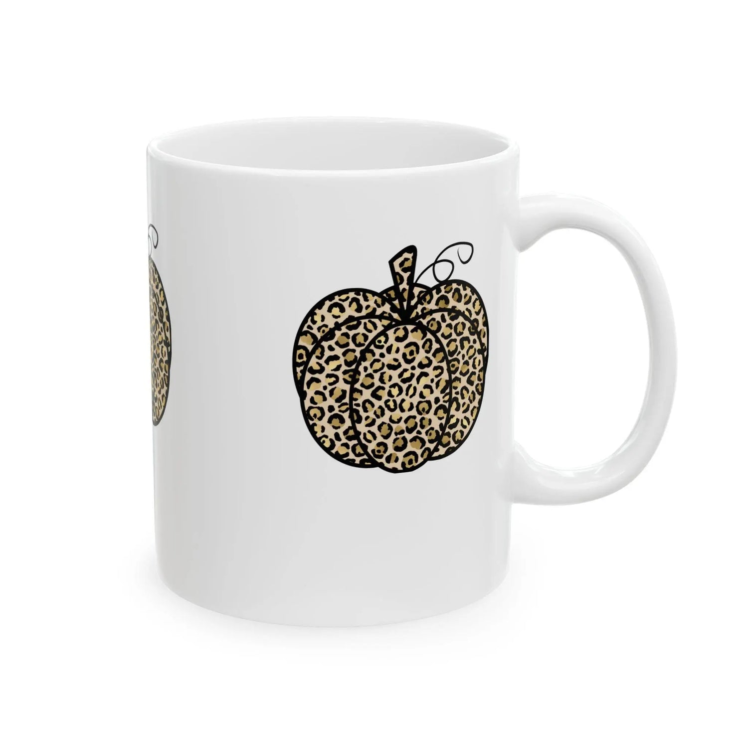 Ceramic Mug 11oz, Pumpkin mug, Halloween mug, white cofee mug, cozy coffe mug, novelty coffee mug, pumpkin mug The Aurora Touch