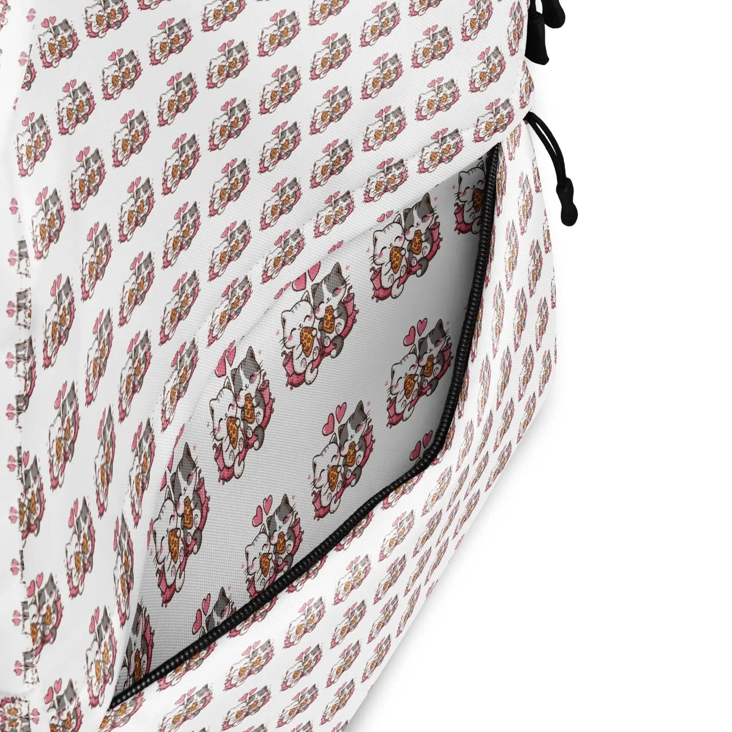 Backpack, Kitty cat love AOP design computer laptop cell phone book everyday school work travel bag