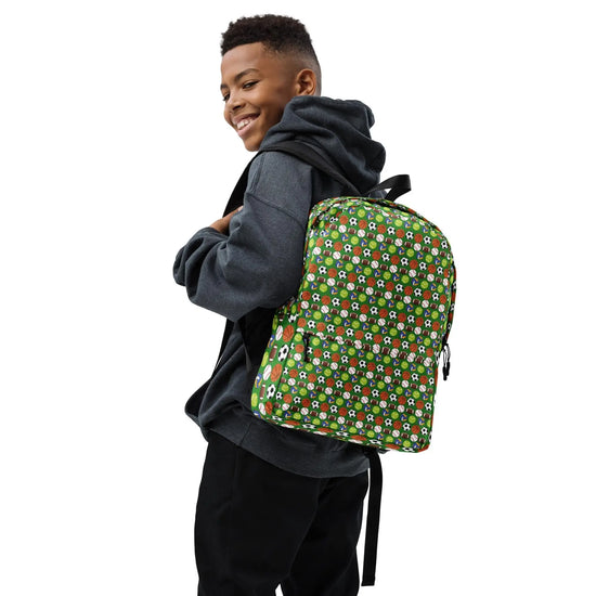 Backpack, young child sports AOP pattern design for everyday school classroom trip great gift for boy