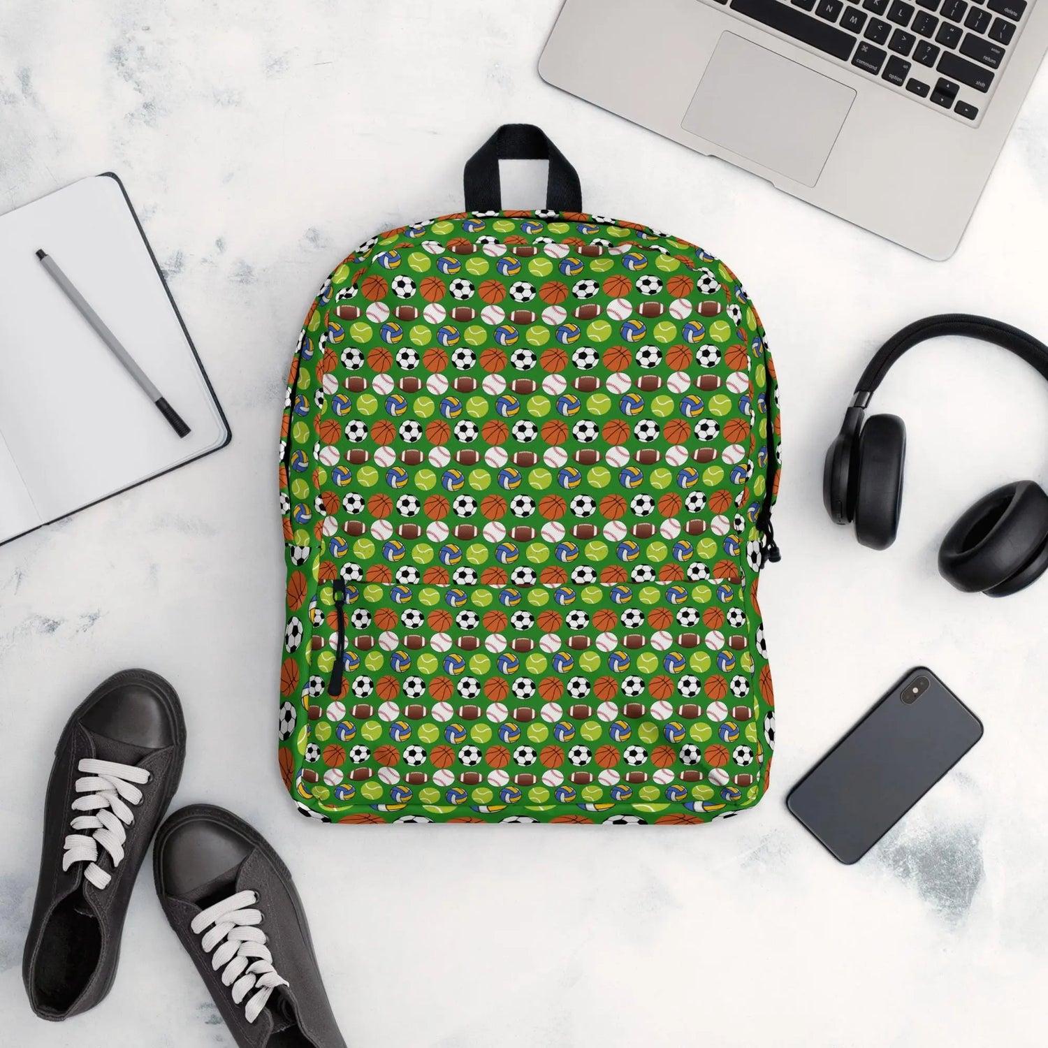 Backpack, young child sports AOP pattern design for everyday school classroom trip great gift for boy