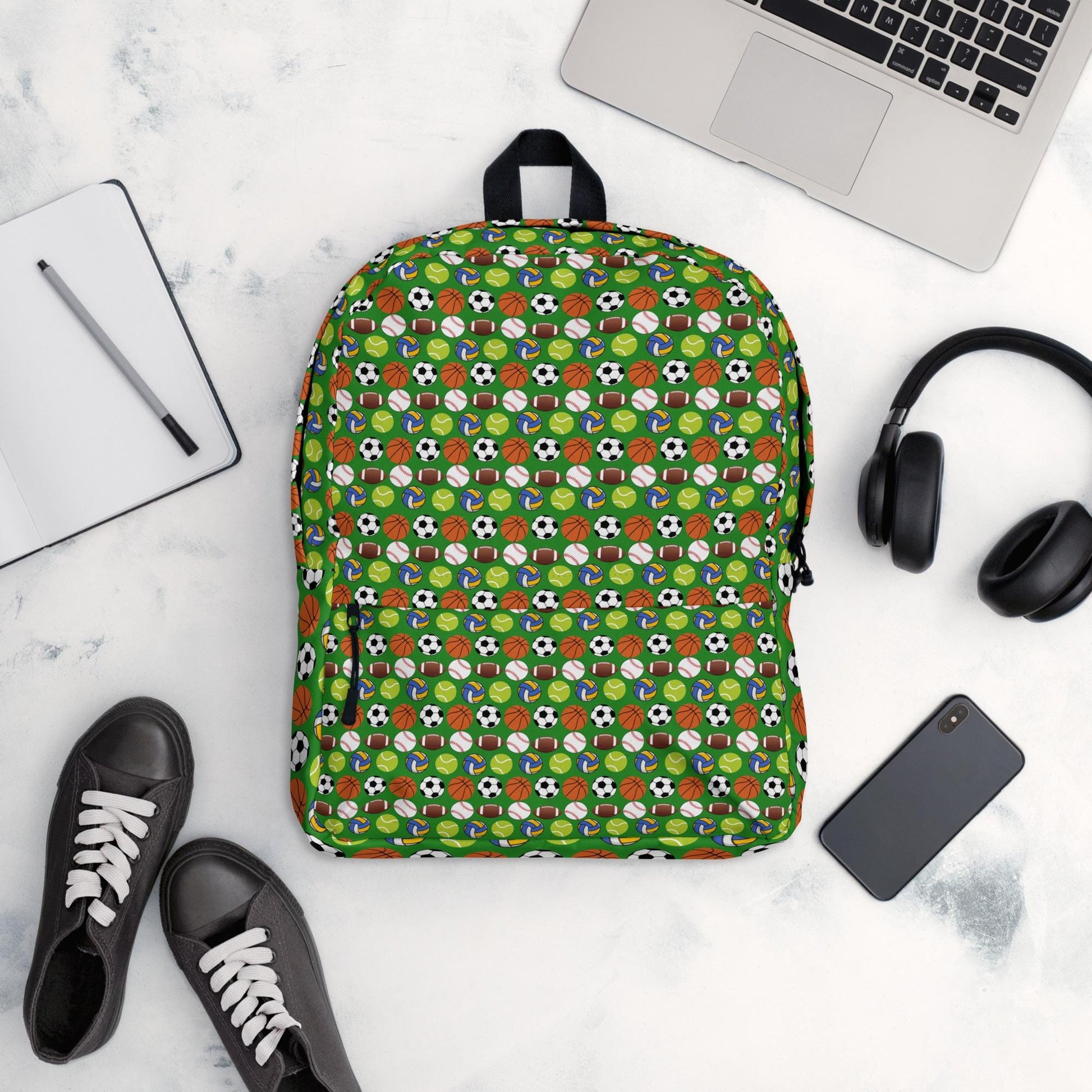Backpack, young child sports AOP pattern design for everyday school classroom trip great gift for boy