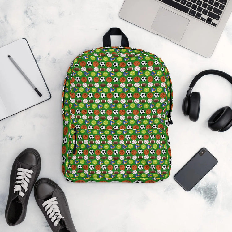 Backpack, young child sports AOP pattern design for everyday school classroom trip great gift for boy