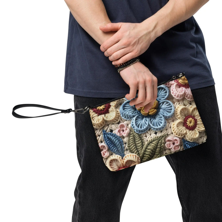 Crossbody bag, premium designer floral crotchet casual dinner everyday wrist shoulder work school date purse handbag The Aurora Touch